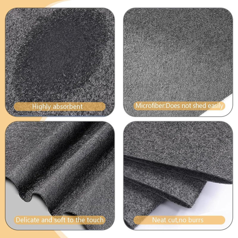 8 Pack Reusable Microfiber Cleaning Cloths - Lint Free, Thickened,