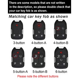 ontto Stylish Key Fob Shell Case Metal and Leather Key Protector with Keychain Compatible with GMC Sierra 1500 2500HD 3500HD Car Accessories 2019-up,4-Button Key Case Brown