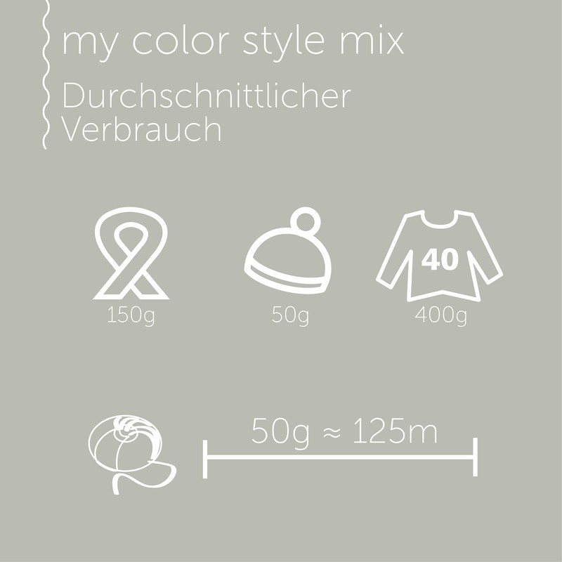 Schachenmayr My Color Style Mix, 50G Frost Handstrickgarne