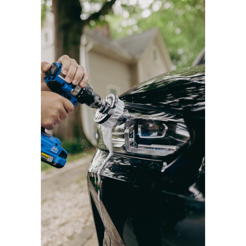Diamond Shine Drill Brush Attachment - Cleaning & Scrubbing, 3-Pack,