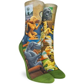 Good Luck Sock Women's Dogs Smoking Weed Socks, Adult, Shoe Size 5-9