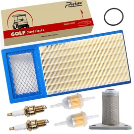 Roykaw Golf Cart Tune Up Kit for 1994-2005 EZGO TXT/Medalist 4-Cycle Gas Models W/Robins Motor, Include Spark Plug, Air/Oil Filter, Fuel Filter, Replaces OEM # 72368G01, 26591G01, 72084-G01