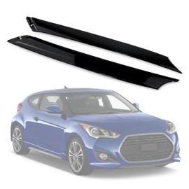 Left & Right A-Pilla Exterior Windshield Trim Molding Compatible with 2012-2017 Hyundai Veloster, Replace 861702V000 861802V000, Outer Windscreen A-Pillar Molding Trim Panel