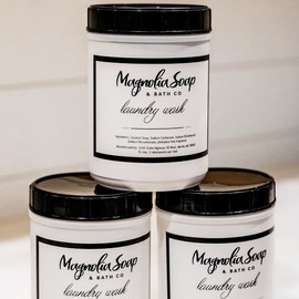 Large Laundry Wash - Plant Based Ingredients, No Harmful Detergents or Fillers, Powerful and Gentle Cleaning - Scent: Bitty Bum Bum