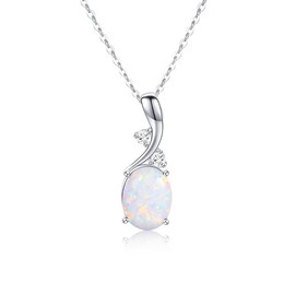 ALRNBY Pendant Necklace for Women Maple Leaf Jade Necklace Opal Teardrop Cloud Horseshoe Moon Necklace Bow Heart Necklace for Women Peace Dove Necklace Trendy Jewelry