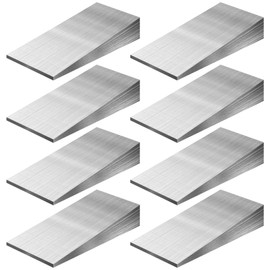YOUNTHYE 8PCS Metal Wedge Shims Triangle Flange Wedge Steel Wedges for Welding Silver Metal Flange Wedge Pipe Fitting Welding Tool 4.7 x 2.4 x 0.79 inch Steel Wedge Set