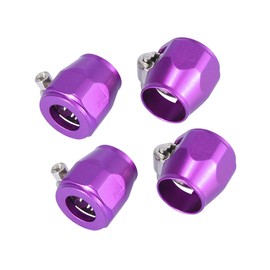 A ABSOPRO 4pcs AN8 Hex Car Hose Finisher Clamp Adapter Fitting Purple Item Replacement