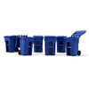 First Gear Set of 6 Blue Garbage Trash Bin Containers
