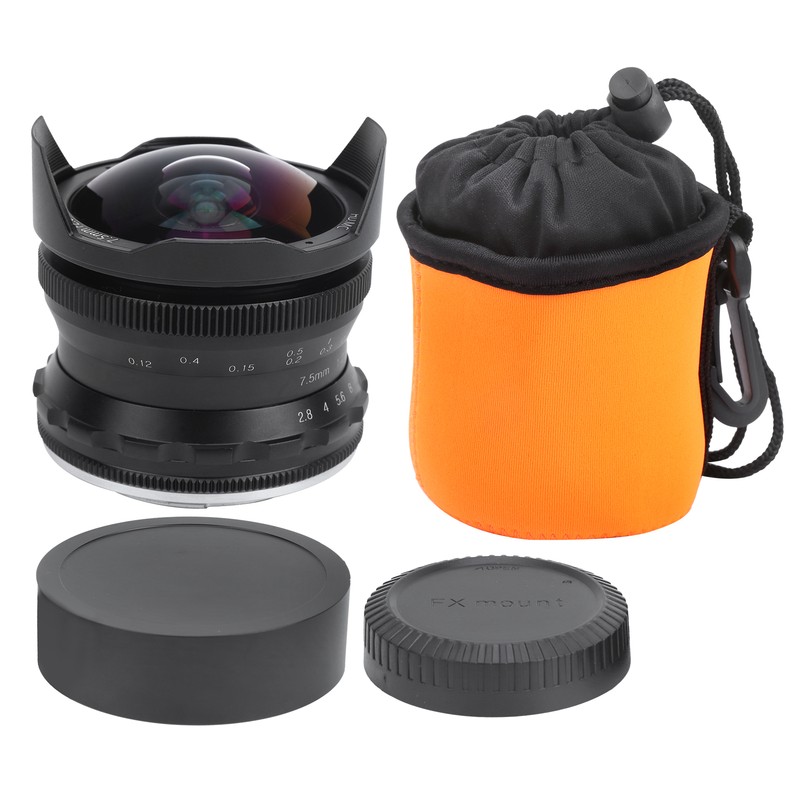 7.5mm F2.8 FX Mount Ultra Wide Angle Fisheye Scenery Lens