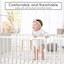 Sweet Jojo Designs Baby Crib Sheets Girl - Boho Garden Pink Floral Fitted Crib Sheet for Infant Nursery Toddler Room Standard Mattress - Flower Bohemian Farmhouse Wildflower Vintage Shabby Chic Nature