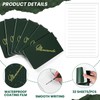 Faccito 24 Pcs Memoranda Notebook and Pen Set Green Military