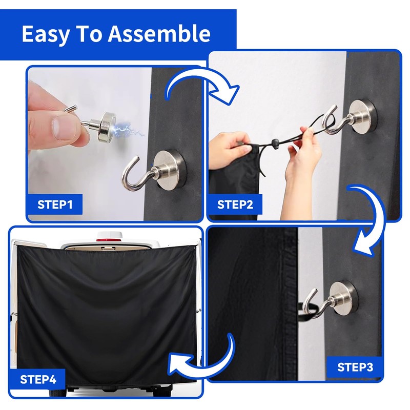 7.5 x 6 ft Black Large Adjustable Waterproof Car Tail