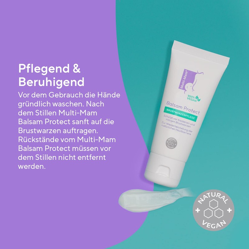 Multi-Mam Balsam Protect beruhigt und schützt trockene und rissige Brustwarzen