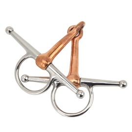Stainless Steel Rings Snaffle Bit, Horse Equine Full Cheek Snaffle, Mouth Horse Bit for Outdoor Horse Accessories 125mm