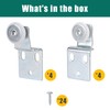 4 Pair Sliding Closet Door Roller Kit - Top Hung