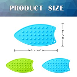 2 Pcs Ironing Mat Multipurpose Silicone Iron Hot Resistant Mat for Protecting Your Table Top(Blue, Green)