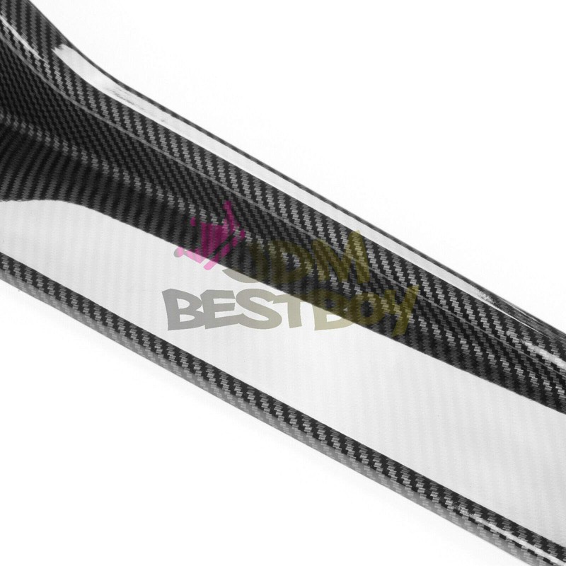 JDMBESTBOY Carbon Fiber Black Universal Car Side Skirt Extension Splitters