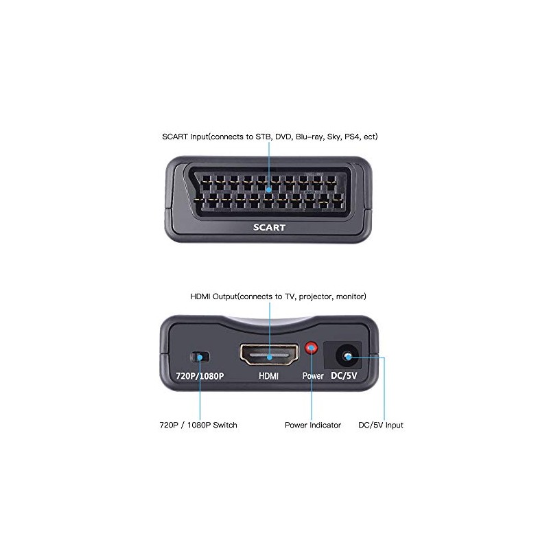 MISOTT MISOTT Scart to HDMI Converter - HDMI Adaptor for
