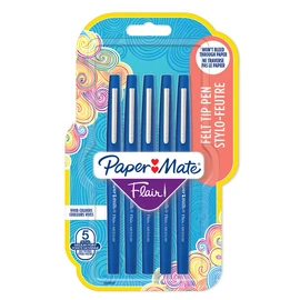 Paper Mate 2028647 1.1 mm Flair Pen - Blue (Pack of 5)
