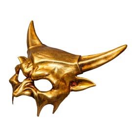 GIFTSHOP101 Metallic Gold Demon Devil Mask with Sharp Horns for Masquerade