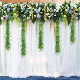 Lyrow 72 Pcs 432 ft Artificial Vine Greenery Garland Hanging Willow Vines for Garden Decor Fake Seaweed Rattan Wicker for Home Wedding Balcony Windowsill Decorations