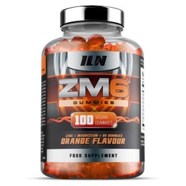 Iron Labs Nutrition ZM6 Gummies - Orange Flavour (100 Gummies) - High Strength Zinc, Magnesium and B6 - Zinc and Magnesium Citrate