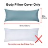 PiccoCasa Body Pillow Cover Pillowcase, 300 Thread Count, 100% Long