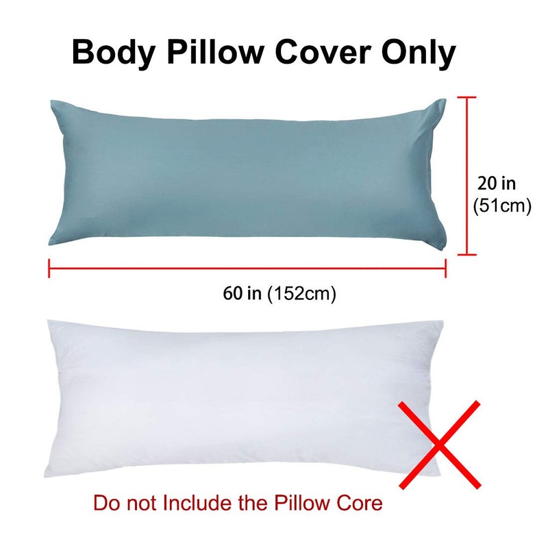 PiccoCasa Body Pillow Cover Pillowcase, 300 Thread Count, 100% Long