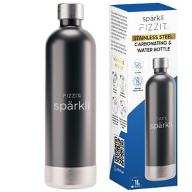 Stainless Steel Carbonation Bottle and Water Bottle (Black)