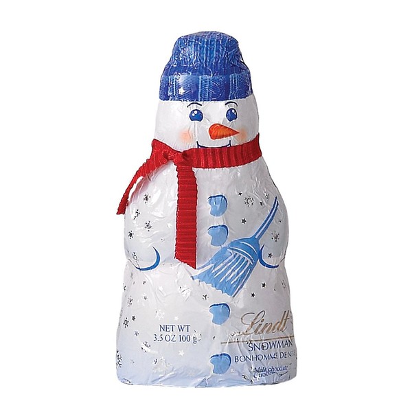Lindt Milk Chocolate Holiday Snowman, Hollow, 3.5 Ounce
