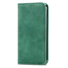 ILING Case for OPPO Reno 13 Pro 5G (Reno13 Pro 5G), Premium Leather PU Skin Wallet Cover Retro Flip Folio Shockproof Case with Card Slots, Kickstand, Magnetic Close, RFID Blocking (Green)