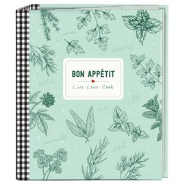 moses. ‘Bon Appétit’ Recipe Binder in DIN A5, Cook & Style Recipe Book with 25 Recipe Sheets and 5 Index Pockets, The Individual Cooking and Baking Book to Write In Yourself, 80667
