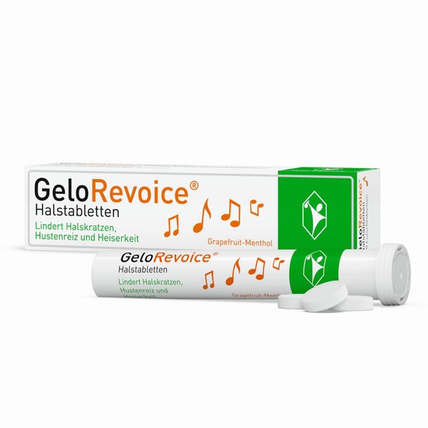 GeloRevoice Throat Tablets – Grapefruit Menthol Pack of 20)