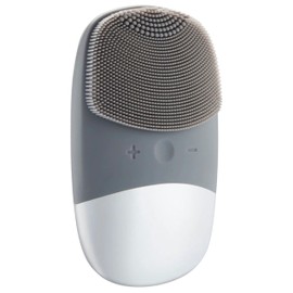 PureGlow Silicone Facial Cleansing Brush, Pink, Deep Cleaning and Exfoliating Scrubber (Gray)