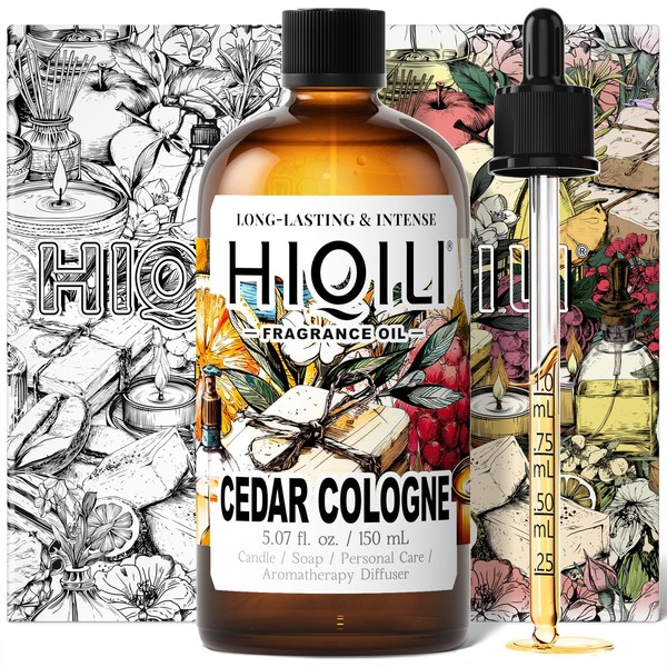 HIQILI Cedar Cologne Fragrance Oil for DIY Candle & Soap