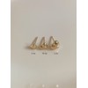 10k mini chubby heart earrings 3 sizes simple gold L