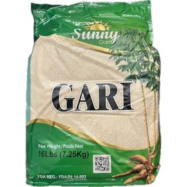 Sunny Gold Raw Gari Cassava Grits 16 LB (7.26Kg)