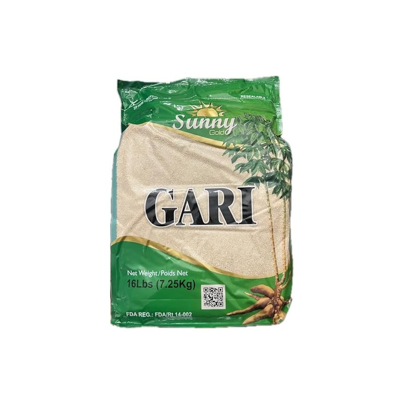 Sunny Gold Raw Gari Cassava Grits 16 LB (7.26Kg)