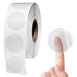 Crystal Clear Transparent 1" Round Stickers, Envelope Tab Sealer and Retail Package Round Clear Seal Labels Self Adhesive Stickers, 1000 Stickers Per Roll