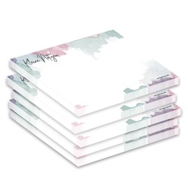 PRICARO 5 x Watercolour Sticky Notes 100 Sheets