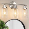 Unicozin 3 Light Vanity Lights, Brushed Nickel Wall Sconce Light