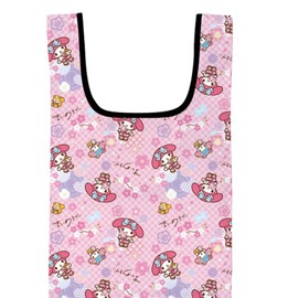Kei Company Sanrio Characters (Japanese Goods Series) My Melody SAW-PPE-MM Small Eco Bag with Pockets, H15.9 x W 9.4 inches (40.5 x 24 cm)