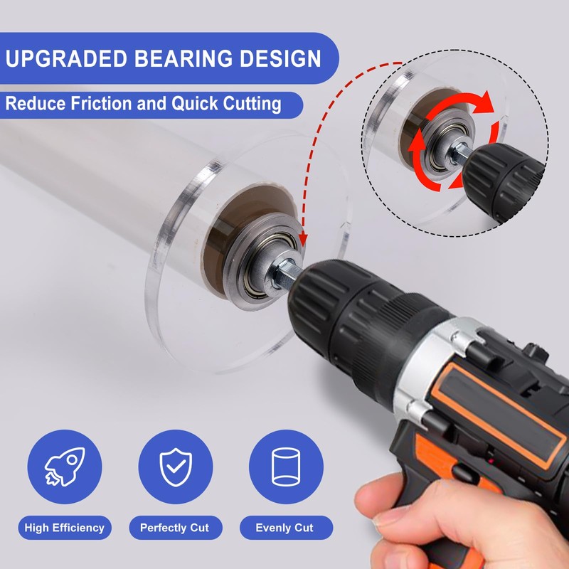 Inside Pipe Cutter for PVC Pipe（5Pcs Saw Blades）, Fit 3/8"