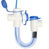 WESUA 3/4 Clear PVC U Trap Pipe Fitting Connector for