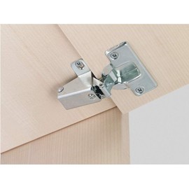 Gedotec Caravan Hinge Flap Hinge for Straight Flaps - H10599 | Up-Top Hinge with Angle Screw Plate | Furniture Hinge for Screwing | Pack of 2 - Short Arm Hinge for Lug Stop