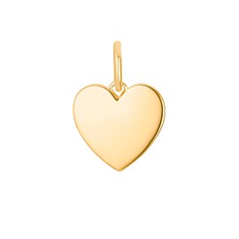 s.Oliver 2032943 Women's Pendant 925 Sterling Silver 2.1 cm Gold Heart Comes in Jewellery Gift Box, Sterling Silver, No Gemstone