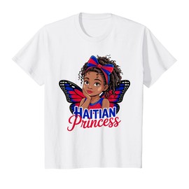 Kids Haitian Princess Girls Pride HAITI Flag Day T-Shirt