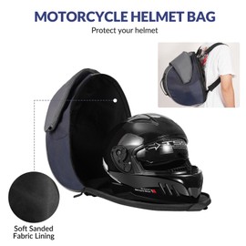 TINGPAI Motorcycle Helmet Bag with Large Capacity - Scratch Resistant, Water Resistance Carry Bag Fits Full Face Helmet for Travel & Daily Use