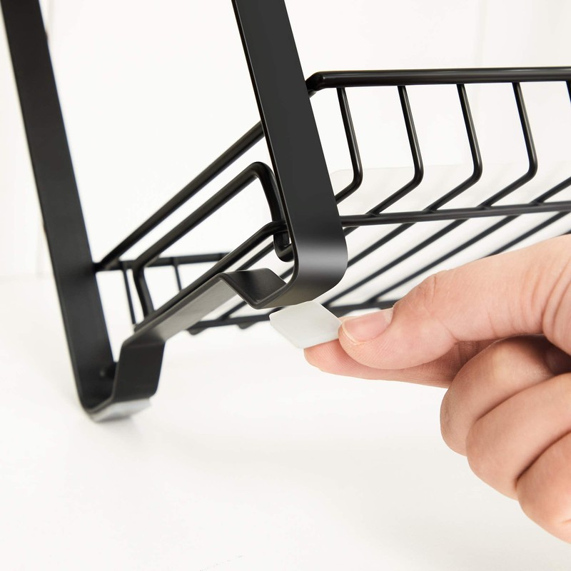 SONGMICS 2 Tier Kitchen Rack Metal Spice Rack with Plastic