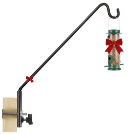 MIXXIDEA Extended Fence Deck Hook Rail Heavy Duty Bird Feeder Hook, Adjustable Plant Bracket for Bird Feeders, Planters, Suet Baskets, Lanterns, Wind Chimes and More